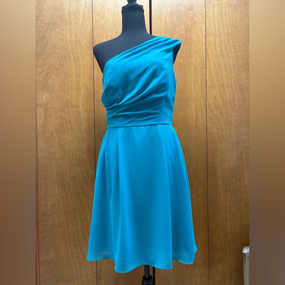 Jasmine Turquoise One-Shoulder Dress